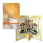 Открытка " Мир открыток " 6-71 Поздравляем! Золотые узоры, 278*428мм, сложнотехническая, фольга золото, текст