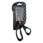 Ножницы " deVente " Total Black 19см металлические с тефлоновым покрытием, пластиковые ручки с резиновыми вставками, с лепестками, картонная упаковка, европодвес