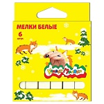 Мел белый 6шт " Каляка-Маляка "