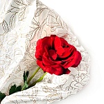 Упаковочная пленка тишью " Браво " 60см*10м в рулоне, Золотые цветы, водостойкая, 22мкм