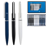 Ручка шариковая автоматическая " Basir " синяя, 0,5мм, поворотный механизм, цветной корпус, клип, ассорти