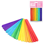 Деревянные палочки " deVente " Diy плоские, 10см, 50шт, ассорти цветов