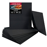 Холст " deVente " Art 20*30см черный, на картоне, хлопок, мелкое зерно, грунтованный, термоусадочная пленка