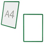 Рамка из ударопрочного пластика с закругленными углами PF-A4 зеленая