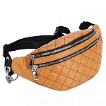 Сумка поясная " OrsOro " 33*17*8см Терракотовая, 1 отделение, внешний карман, скрытый карман на задней стенке, на молнии, экокожа