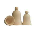 Деревянная заготовка из липы " Мастерская РуТвор " Колокольчик, h=100мм d=80мм