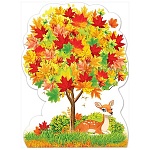 Плакат фигурный " Праздник " 940 Осенний клен, 440*596мм