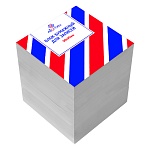 Блок бумаги " Attomex " 9*9*9см белый, плотность 70г/м, на склейке, 70% белизна