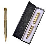 Ручка шариковая " Mazari " Sheen G синяя 0,7 мм сменный стержень 99мм, пулевидный пишущий узел, поворотный механизм, металлический корпус, упаковка - футляр