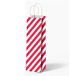 Пакет бумажный под бутылку " ПЗБМ " 15*39*8см Диагональ, крученые ручки