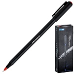 Ручка шариковая " Linc " Pentonic красная, 0,7мм, толщина письма 0,35мм, игольчатый пишущий узел, одноразовая, чернила на масляной основе, черный круглый корпус, колпачок с клипом