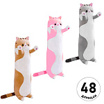 Мягкая игрушка " KWELT " Длинный кот, 48см, ассорти (без возможности выбора цвета)