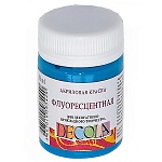 Краска акриловая " Decola " 50мл флуоресцентная голубая