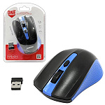 Мышь " SmartBuy " 352AG One беспроводная оптическая, синяя, 1600 DPI, USB