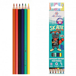 Карандаши цветные пластиковые Be cool 06цв " Attomex " 2М шестигранные, картонная упаковка, европодвес