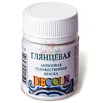 Краска акриловая " Decola " 50мл глянцевая белая