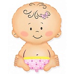 Шар фольгированный фигурный " Браво " 14"/36см Малышка