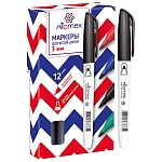 Маркер для доски " Attomex " черный 3мм пулевидный наконечник