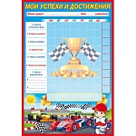 Плакат " Открытая планета " 970 А3 Мотиватор " Мои успехи и достижения ", для юных героев, плакт, три наклейки, без отделки