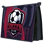 Папка " Пчелка " А4-291 (325*230*55мм) молния сверху Soccer, пластиковая печать на картоне