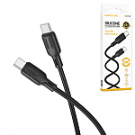 Кабель сетевой Type-C - Type-C " Borofone " BX113 Lenny черный, круглый, 3м, 3,0А, 60Вт, силикон