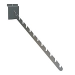 Кронштейн " Shols " для экономпанели пластина 12 выемок длина 400мм , хромированный