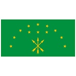 Флаг Республика Адыгея 90*135см полиэфир