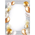 Грамота без надписи А4 406 " Империя поздравлений " Шарики, мелованная бумага 150г/м2, без отделки