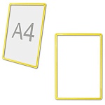 Рамка из ударопрочного пластика с закругленными углами PF-A4 желтая