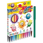 Фломастеры " deVente " Cosmo 12цв круглые, вентилируемый колпачёк, картонная упаковка, европодвес