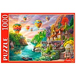 Пазлы " Рыжий кот " 1000элементов Пейзаж с воздушными шарами 68,5*48,5см, картонная упаковка 32,3*23,3*3,8см