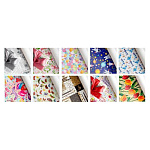 Упаковочная бумага " Интерпак " 68,5см*100см 50 листов Микс-16, в рулоне, 10 дизайнов по 5 рулонов, 90г/м2