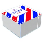 Блок бумаги " Attomex " 9*9*5см белый, в прозрачной пластиковой подставке, непроклеенный, плотность 80г/м, 90% белизна