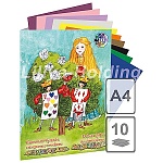 Бумага цветная А4 двухсторонняя 36л 36цв " Лилия Холдинг " Страна чудес, Чаепитие, на скобе