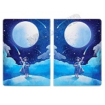 Обложка для паспорта " Миленд " Девочка и луна, 130*95мм, ПВХ, slim