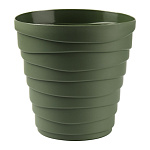 Кашпо " Миленд " Бархан, 7,5л, Тёплая хвоя, h=25, d=26,5, пластик