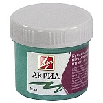 Краска акриловая " Луч " перламутровая 40мл изумрудная