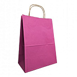 Пакет бумажный " ПЗБМ " 25*22*12см Rodamine Red, крученые ручки