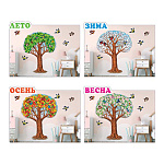Набор оформительский " Мир открыток " 9-66 Времена года на скотче, 616*790мм