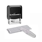 Штамп самонаборный автоматический " Colop " 3-строчный 14*38мм корпус черный, касса, Printer С 20/3 Set