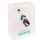 Пакет бумажный " Миленд " 18*23*10см Dream cards Все что нужно - приключения, ламинированный, тиснение фольгой