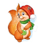 Плакат " Империя поздравлений " 930 А3 Белка с шариком, без отделки