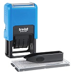 Датер самонаборный автоматический " Trodat " 2 строки 41*24мм пластиковый, месяц буквами, высота шрифта 4мм, касса в комплекте