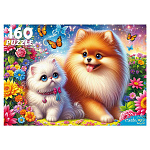 Пазлы " Рыжий кот " 160элементов Друзья в волшебном саду 33,0*23,0см, картонная упаковка 4,3*18,5*25,3см