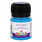 Краска акриловая " Decola " 20мл матовая небесно-голубая