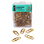 Скрепки " Глобус " 28мм металлические, фигурные, Сердечко 50шт, пластиковый бокс