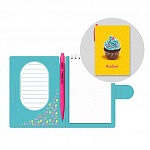 Блокнот-органайзер МАЛЫЙ ФОРМАТ А6 50л " Lamark " Sweet caramel, без линовки, обложка - ламинированный картон, выборочный УФ-лак, спираль, белый офсет, автоматическая шариковая ручка oilgelpen, индивидуальная упаковка