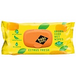 Салфетки влажные детские 120шт " BablVini " Апельсин, клапан, пластиковая крышка