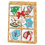 Пакет Новогодний бумажный " Мир открыток " 18*22,7*10см Счастливого нового года, ламинированный