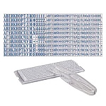 Касса русских букв и цифр для самонаборных печатей и штампов " Colop " 480 символов, шрифт 2,2мм и 3,1мм, пинцет в комплекте